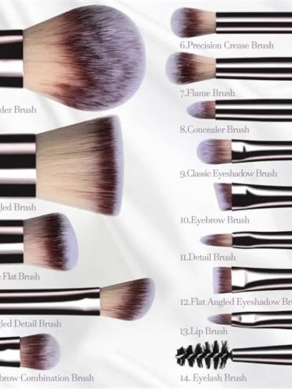 14 Pcs Makeup Brush Set with 1 Pcs Makeup Sponge
